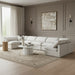 Meridian Furniture - Indulge 175" Linen Textured Fabric Upholstered 7 Piece Modular Sectional - 141White-Sec7B - GreatFurnitureDeal