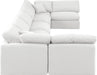 Meridian Furniture - Indulge 175" Linen Textured Fabric Upholstered 7 Piece Modular Sectional - 141White-Sec7B - GreatFurnitureDeal