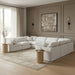 Meridian Furniture - Indulge 140" Linen Textured Fabric Upholstered 8 Piece Modular Sectional - 141White-Sec8A - GreatFurnitureDeal