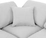 Meridian Furniture - Indulge 140" Linen Textured Fabric Upholstered 8 Piece Modular Sectional - 141White-Sec8A - GreatFurnitureDeal