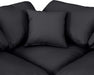 Meridian Furniture - Indulge 140" Vegan Leather Upholstered 7 Piece Modular Sectional - 146Black-Sec7A - GreatFurnitureDeal