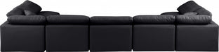 Meridian Furniture - Indulge 175" Vegan Leather Upholstered 7 Piece Modular Sectional - 146Black-Sec7B - GreatFurnitureDeal