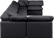Meridian Furniture - Indulge 175" Vegan Leather Upholstered 7 Piece Modular Sectional - 146Black-Sec7B - GreatFurnitureDeal