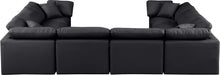Meridian Furniture - Indulge 140" Vegan Leather Upholstered 8 Piece Modular Sectional - 146Black-Sec8A - GreatFurnitureDeal
