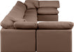 Meridian Furniture - Indulge 175" Vegan Leather Upholstered 7 Piece Modular Sectional - 146Brown-Sec7B - GreatFurnitureDeal