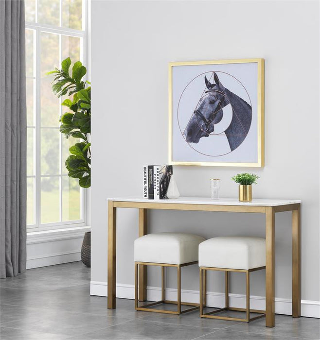 Coast To Coast - Marble Top Console Table - 2 Cartons - 36582