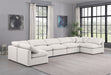 Meridian Furniture - Indulge 175" Vegan Leather Upholstered 7 Piece Modular Sectional - 146Cream-Sec7B - GreatFurnitureDeal