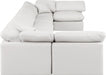 Meridian Furniture - Indulge 175" Vegan Leather Upholstered 7 Piece Modular Sectional - 146Cream-Sec7B - GreatFurnitureDeal
