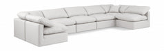 Meridian Furniture - Indulge 175" Vegan Leather Upholstered 7 Piece Modular Sectional - 146Cream-Sec7B - GreatFurnitureDeal
