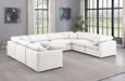 Meridian Furniture - Indulge 140" Vegan Leather Upholstered 8 Piece Modular Sectional - 146Cream-Sec8A - GreatFurnitureDeal