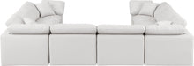 Meridian Furniture - Indulge 140" Vegan Leather Upholstered 8 Piece Modular Sectional - 146Cream-Sec8A - GreatFurnitureDeal