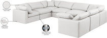 Meridian Furniture - Indulge 140" Vegan Leather Upholstered 8 Piece Modular Sectional - 146Cream-Sec8A - GreatFurnitureDeal