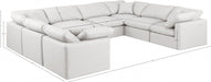Meridian Furniture - Indulge 140" Vegan Leather Upholstered 8 Piece Modular Sectional - 146Cream-Sec8A - GreatFurnitureDeal