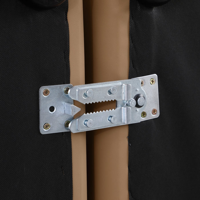 Meridian Furniture - Indulge 140" Vegan Leather Upholstered 7 Piece Modular Sectional - 146Tan-Sec7A - GreatFurnitureDeal