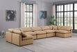 Meridian Furniture - Indulge 175" Vegan Leather Upholstered 7 Piece Modular Sectional - 146Tan-Sec7B - GreatFurnitureDeal
