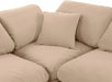 Meridian Furniture - Indulge 140" Velvet Upholstered 7 Piece Modular Sectional - 147Beige-Sec7A - GreatFurnitureDeal