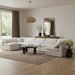 Meridian Furniture - Indulge 175" Velvet Upholstered 7 Piece Modular Sectional - 147Cream-Sec7B - GreatFurnitureDeal