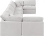Meridian Furniture - Indulge 175" Velvet Upholstered 7 Piece Modular Sectional - 147Cream-Sec7B - GreatFurnitureDeal