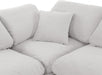 Meridian Furniture - Indulge 175" Velvet Upholstered 7 Piece Modular Sectional - 147Cream-Sec7B - GreatFurnitureDeal