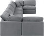 Meridian Furniture - Indulge 175" Velvet Upholstered 7 Piece Modular Sectional - 147Grey-Sec7B - GreatFurnitureDeal