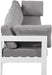 Meridian Furniture - Nizuc 150" Grey Water Resistant Fabric Upholstered 5pc. Outdoor Patio Sofa - 375Grey-S150A - GreatFurnitureDeal