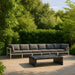 Meridian Furniture - Nizuc 180" Grey Water Resistant Fabric Upholstered 6pc. Outdoor Patio Sofa - 375Grey-S180A - GreatFurnitureDeal