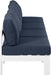 Meridian Furniture - Nizuc 120" Navy Water Resistant Fabric Upholstered 4pc. Outdoor Patio Armless Sofa - 375Navy-S120B - GreatFurnitureDeal