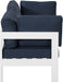 Meridian Furniture - Nizuc 60" Navy Water Resistant Fabric Upholstered 2pc. Outdoor Patio Loveseat - 375Navy-S60A - GreatFurnitureDeal