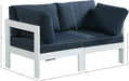 Meridian Furniture - Nizuc 60" Navy Water Resistant Fabric Upholstered 2pc. Outdoor Patio Loveseat - 375Navy-S60A - GreatFurnitureDeal