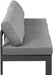 Meridian Furniture - Nizuc 90" Grey Water Resistant Fabric Upholstered 3pc. Outdoor Patio Armless Sofa - 376Grey-S90B - GreatFurnitureDeal