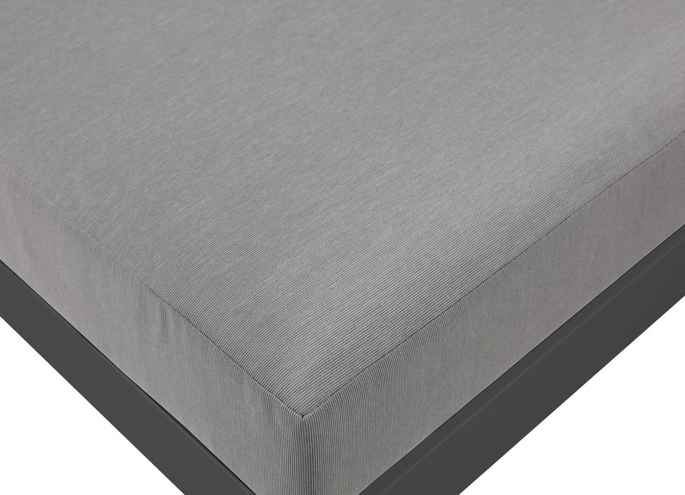 Meridian Furniture - Nizuc 90" Grey Water Resistant Fabric Upholstered 3pc. Outdoor Patio Armless Sofa - 376Grey-S90B - GreatFurnitureDeal