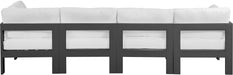 Meridian Furniture - Nizuc 120" White Water Resistant Fabric Upholstered 4pc. Outdoor Patio Sofa - 376White-S120A - GreatFurnitureDeal