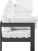 Meridian Furniture - Nizuc 90" White Water Resistant Fabric Upholstered 3pc. Outdoor Patio Sofa - 376White-S90A - GreatFurnitureDeal