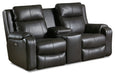 Southern Motion - Contour Power Headrest Loveseat W- Console & Hidden Cupholders in Fossil - 381-78P - GreatFurnitureDeal