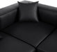 Meridian Furniture - Cube 144" Vegan Leather Upholstered 6 Piece Modular Sectional - 668Black-Sec7A - GreatFurnitureDeal