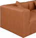 Meridian Furniture - Cube 144" Vegan Leather Upholstered 8 Piece Modular Sectional - 668Cognac-Sec8A - GreatFurnitureDeal