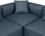 Meridian Furniture - Cube 144" Vegan Leather Upholstered 8 Piece Modular Sectional - 668Navy-Sec8A - GreatFurnitureDeal