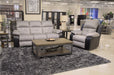 Catnapper - Felix Rocking Reclining Loveseat in Black/Granite - 1142-2-BLACK - GreatFurnitureDeal