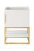 James Martin Furniture - Columbia 24" Single Vanity Cabinet, Glossy White, Radiant Gold - 883-V24-GW-RG - GreatFurnitureDeal