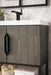 James Martin Furniture - Columbia 31.5" Single Vanity, Ash Gray, Matte Black, w/ White Glossy Composite Stone Top - 883-V31.5-AG-MB-WG - GreatFurnitureDeal