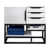 James Martin Furniture - Columbia 36" Single Vanity Cabinet, Glossy White, Matte Black - 983-V36-GW-MB - GreatFurnitureDeal