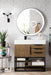 James Martin Furniture - Columbia 36" Single Vanity, Latte Oak, Matte Black w/ Glossy White Composite Stone Top - 983-V36-LTO-MB-GW - GreatFurnitureDeal