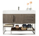 James Martin Furniture - Columbia 48" Single Vanity Cabinet, Ash Gray, Brushed Nickel - 983-V48-AGR-BN - GreatFurnitureDeal