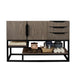 James Martin Furniture - Columbia 48" Single Vanity Cabinet, Ash Gray, Matte Black - 983-V48-AGR-MB - GreatFurnitureDeal