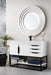 James Martin Furniture - Columbia 48" Single Vanity, Glossy White, Matte Black w/ Glossy White Composite Stone Top - 983-V48-GW-MB-GW - GreatFurnitureDeal