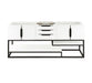 James Martin Furniture - Columbia 72" Single Vanity Cabinet, Glossy White, Matte Black - 983-V72S-GW-MB - GreatFurnitureDeal