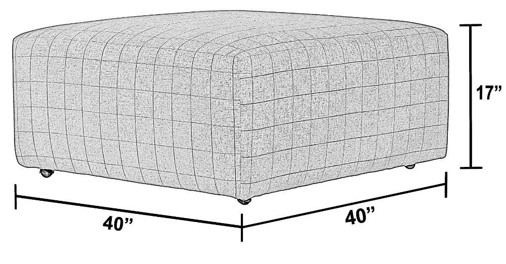 Catnapper - Justine Castered Cocktail Ottoman in Burlap/Wheat - 388-12-WHEAT - GreatFurnitureDeal