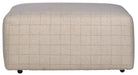 Catnapper - Justine Castered Cocktail Ottoman in Burlap/Wheat - 388-12-WHEAT - GreatFurnitureDeal