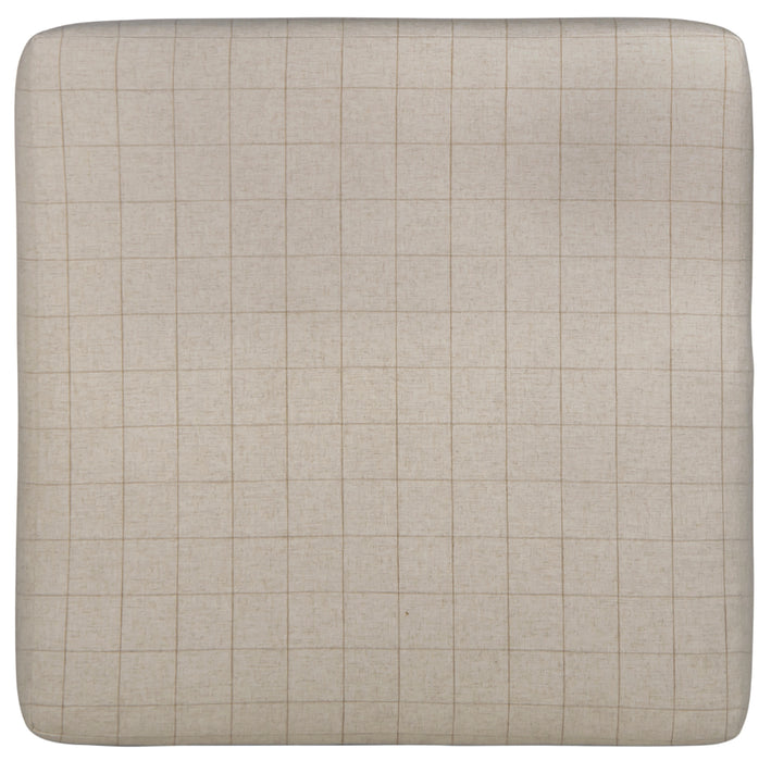 Catnapper - Justine Castered Cocktail Ottoman in Burlap/Wheat - 388-12-WHEAT - GreatFurnitureDeal