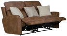 Catnapper - Justine Lay Flat Reclining Loveseat in Burlap/Wheat - 3882-WHEAT - GreatFurnitureDeal